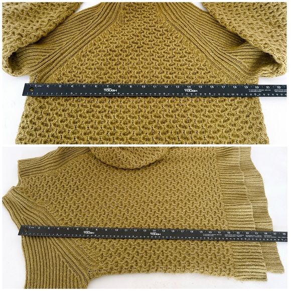 Anthropologie Sweater Bia Mock Neck Tunic Alpaca Blend Medium Balloon Sleeves - Picture 10 of 12